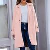 Women's Fashion Jacket Casual Solid-color Long-sleeved Cardigan Long Coat