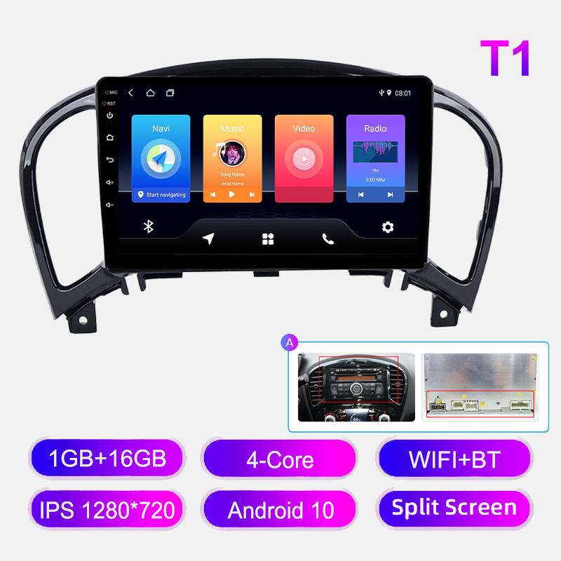Android Car Radio For Nissan Juke 2010-2019 Multimedia Player Head Unit Stereo GPS Navigation BT WIFI 1+16GB