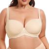 European and American Large Size Bra Smooth Seamless Push-up Bra with Underwire Adjustment