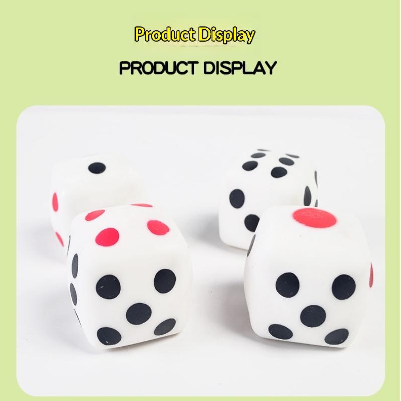 Dice Kawaii Soft Slow Rising Large 6-Sided Dice With Dots Stress Relief Kids Toys Collection Decorative Props