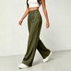 Women Casual Loose Wide Leg Pants Street Style Relaxed Fit Long Trousers with Pockets Simple Design Comfortable Daily Wear