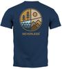 Mens T-Shirt Back Print Nature Graphic Mountains Forest Adventure Outdoor Casual 2