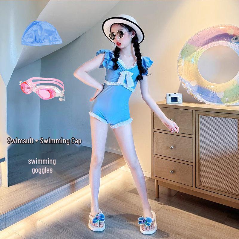 2025 Girls' High-End Fashion One-Piece Swimsuit for Professional Summer Training