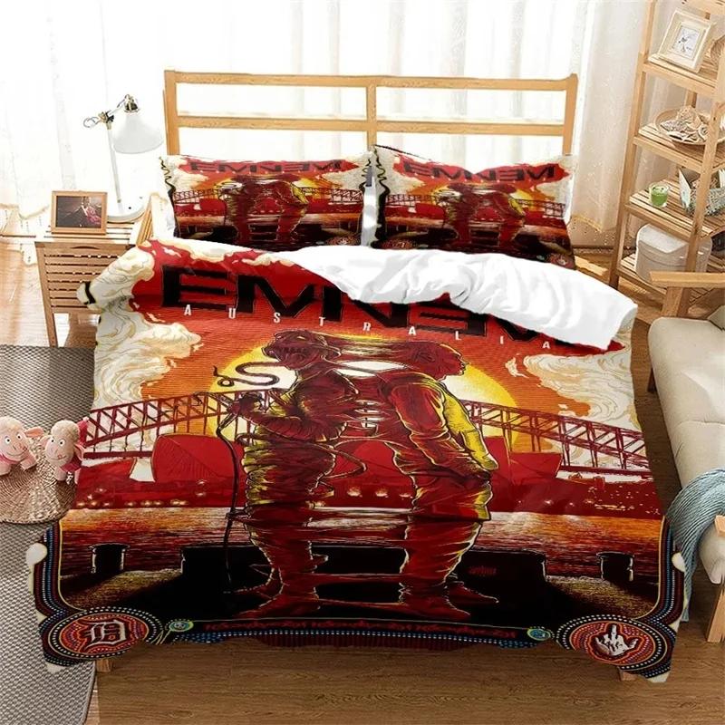 Hip Hop Rapper Eminem All Season Duvet Cover Bedding Comforter sets Soft Quilt Cover and Pillowcases Single/Double/Queen/King