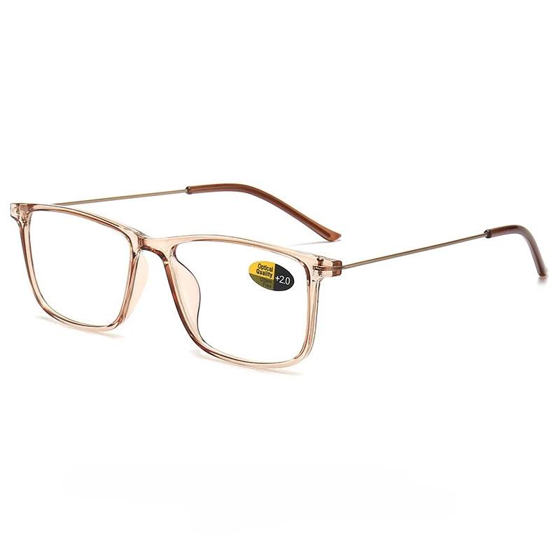 2026 New Fashionable HD Square Frame Women's Reading Glasses Ultra Light Neutral High Quality Luxury Anti Blue Light Glasses