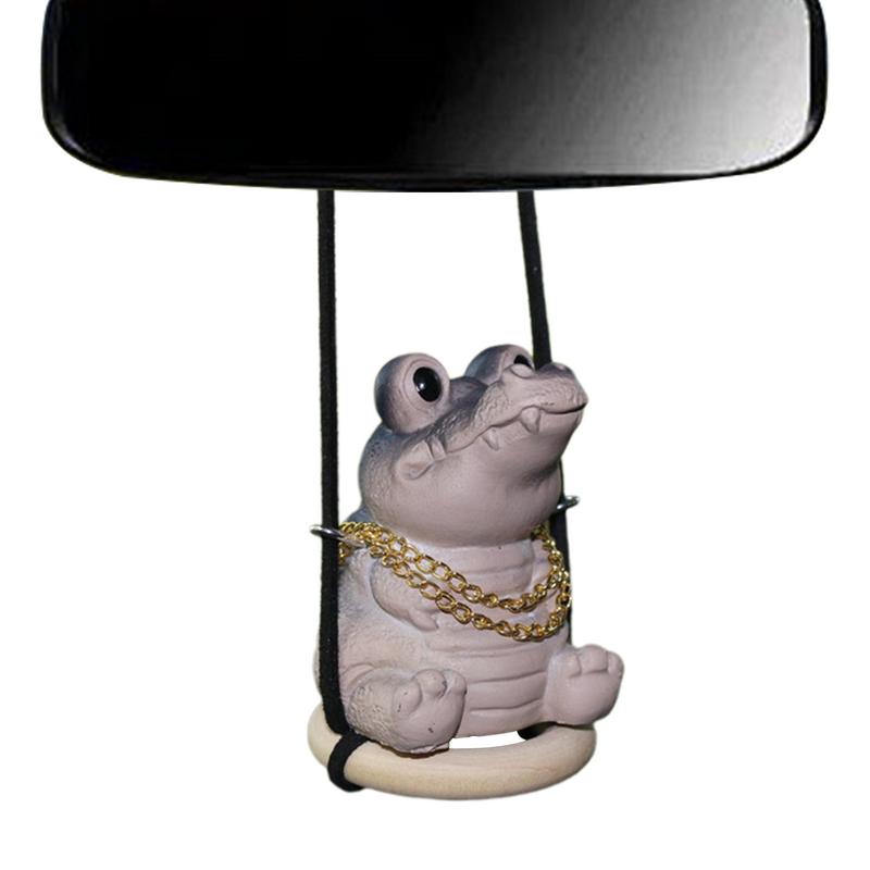 Подвеска-брелок на зеркало заднего вида Крокодил Подвеска-крокодил для зеркала заднего вида Брелок на зеркало заднего вида Аксессуары для зеркала заднего вида для женщин Подростков Автомобильные CN