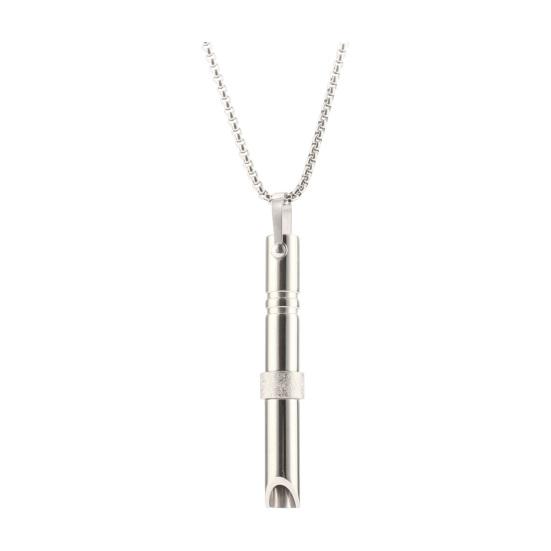 Mindful Breathing Necklace Anxiety Reduction Necklace Stainless Steel Stress And Panic Relief Necklace Adjustable Length Meditation Inner Peace