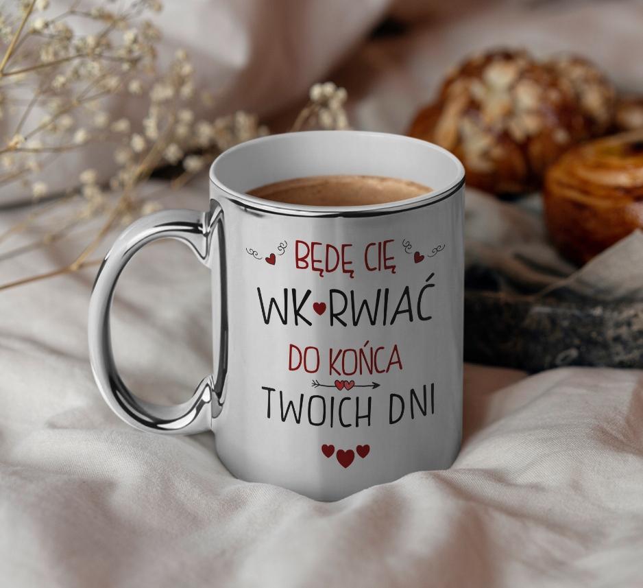 Prezent Na Walentynki Dla Niej Dla Niego Kubek Srebrny Do Końca Twoich Dni