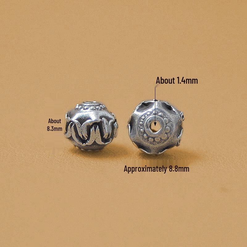 Handmade Thai Silver Spacer Beads for DIY Bracelets & Jewelry