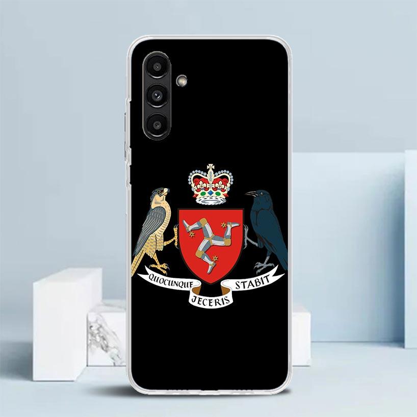 Isle of Man Coat of Arms Cover for Samsung Galaxy A17 A37 A57 A16 A26 A36 A56 A15 A14 A55 Phone Case A13 A53 A25 A35 A24 A34 A23