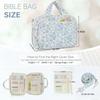 Bible Study Supplies Bag with Handle Bible Carrying Tote Bag Bible Carrying Case Christmas Christian Gifts for Women Girls