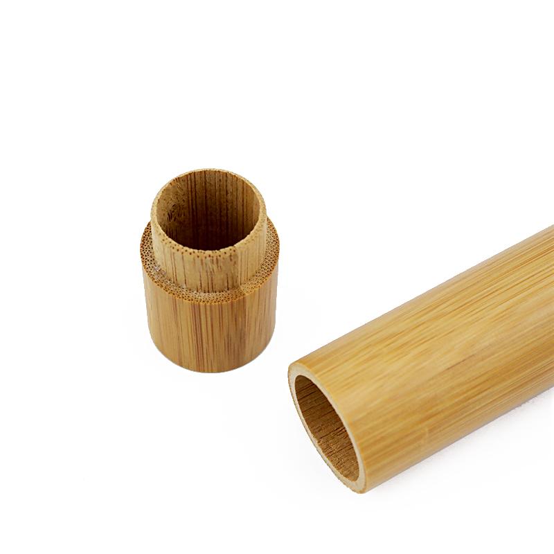 Environmental Bamboo Tube Toothbrush Holder for Bamboo Toothbrush Travel Kit