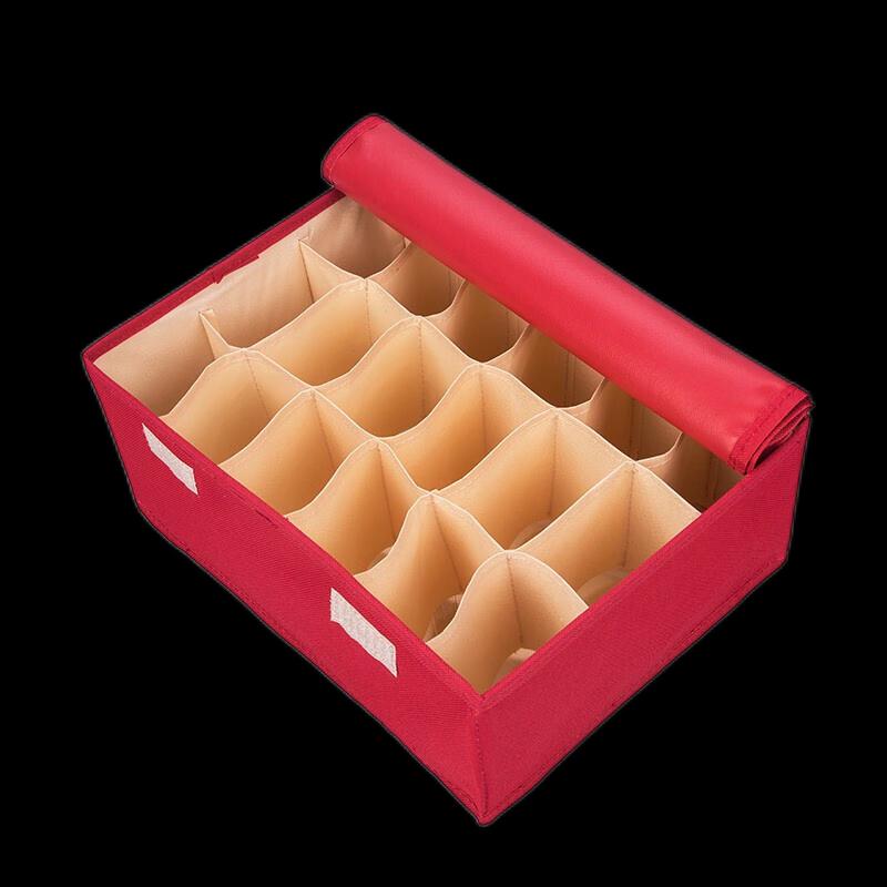 AnChao 18-Compartment Fabric Underwear & Bra Organizer