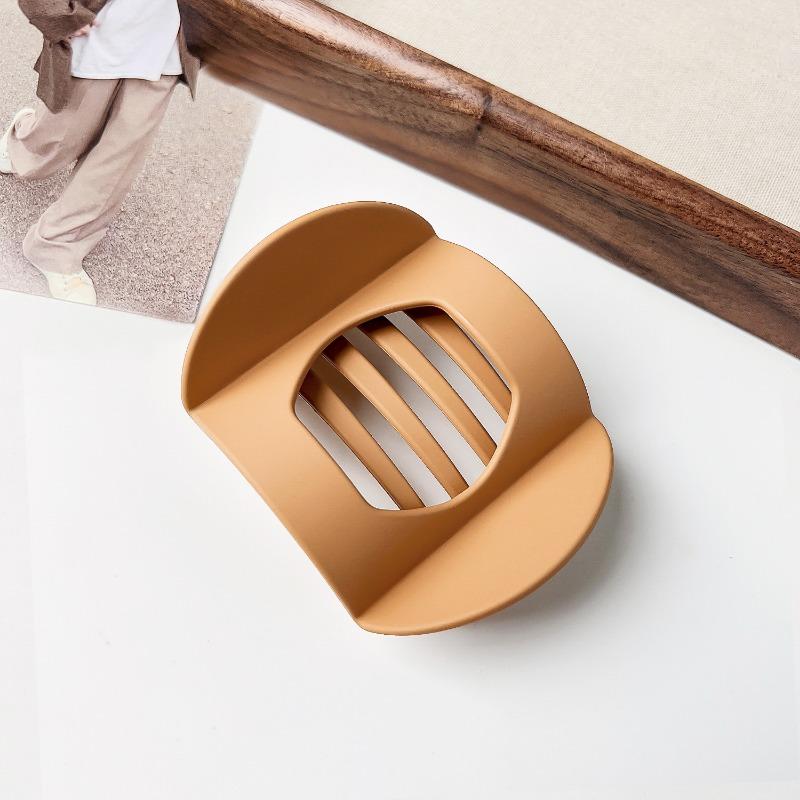 Flat Round Hair ClipsLarge Hairpin At The Back of The Head High-end Semi-tied Shark Clip Hair Accessory