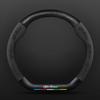 Stickers Carbon Suede Car Steering Wheel Cover For Alfa Romeo GT 147 156 159 166 Giulia Tonale Stelvio Giulietta Mito Milano