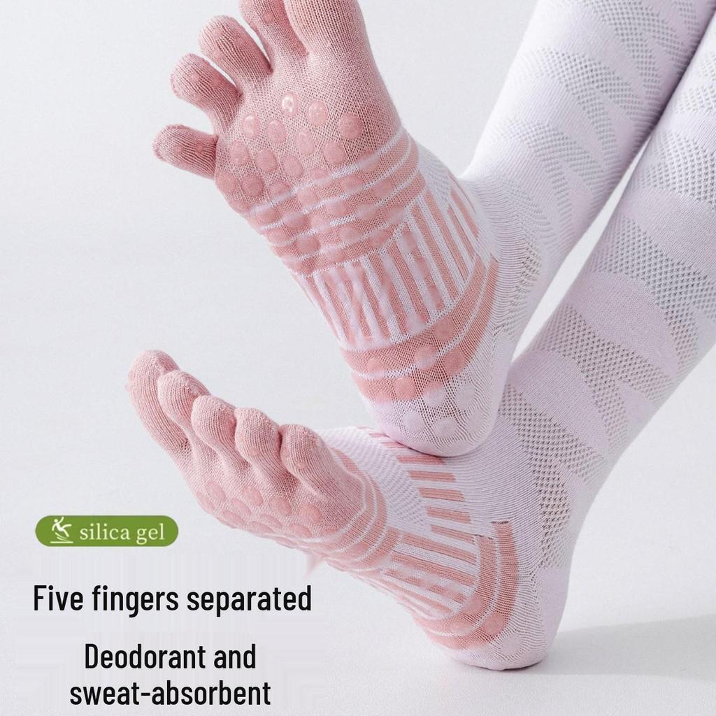 Non-Slip Five-Toe Pilates & Yoga Socks with Massage Sole
