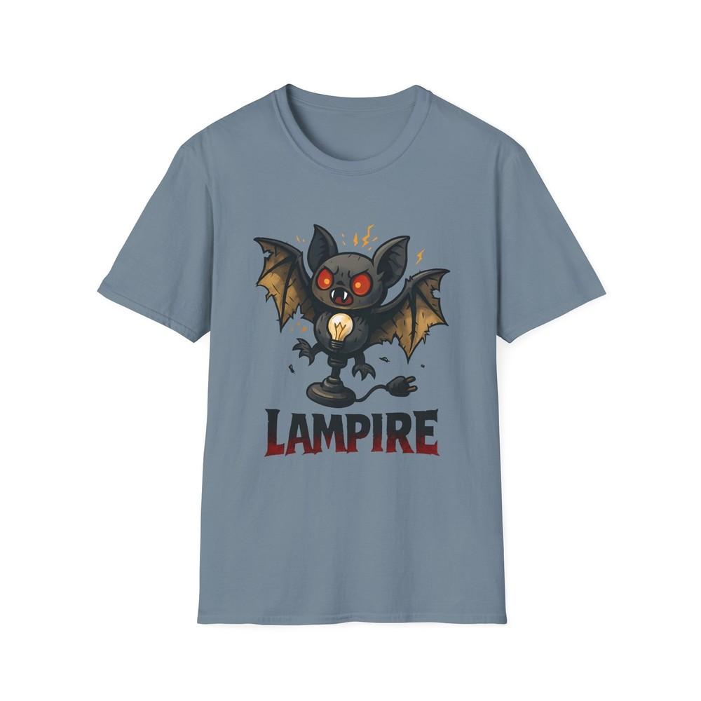 

Unisex Softstyle T-Shirt Chibi Horror Lamp Bat Hybrid Funny Creature Design S