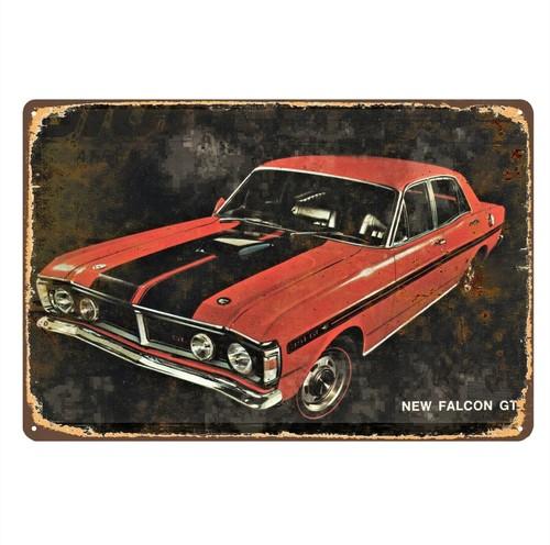Falke Gt Auto Metallposter Blechschild 20x30cm Aluminium