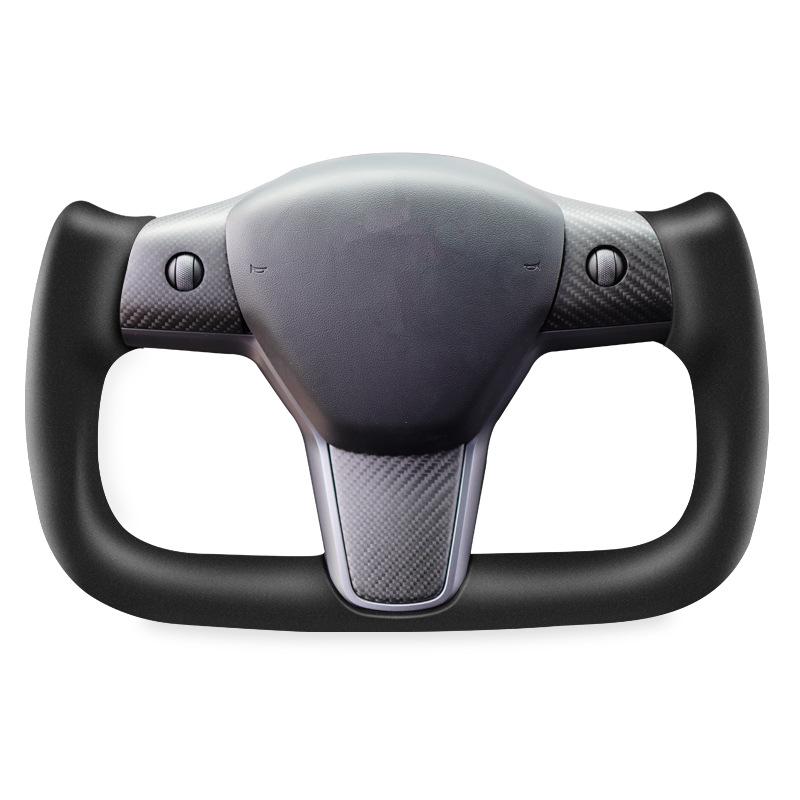 Model 3/Y Custom Alcantara Carbon Fiber Heated Tesla Yoke Steering Wheel