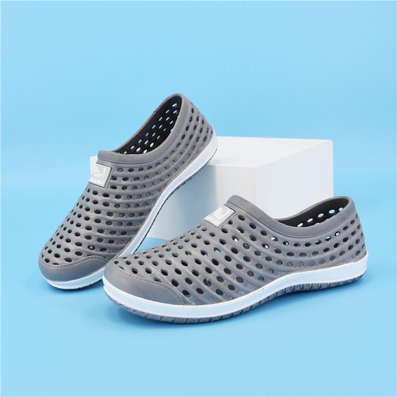 

Мужские летние пляжные сандалии с противоскользящей подошвой для отдыха на открытом воздухе - дышащие, с толстой подошвой, в повседневном стиле Baotou Shoes 43 серый