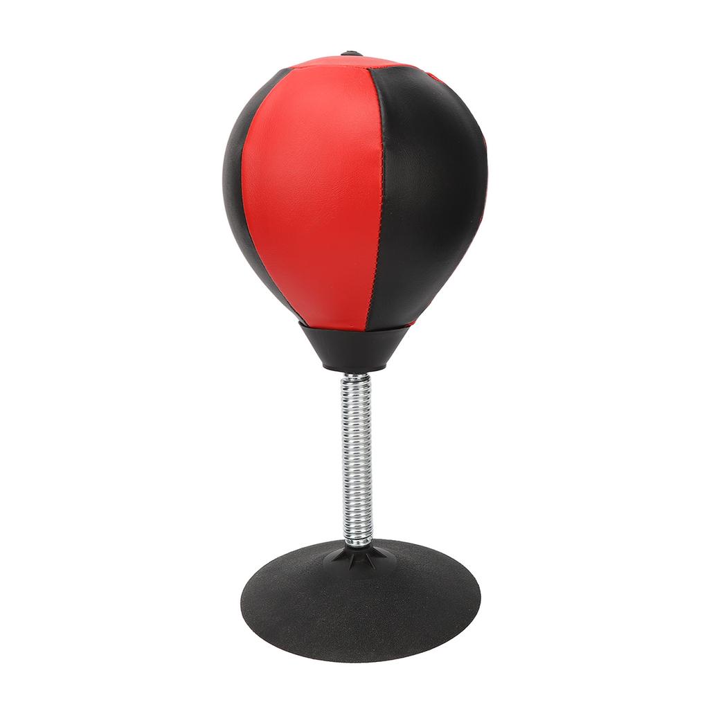 Desktop Boxsack Stressabbau Indoor Boxausrüstung Tisch Boxball mit großem Saugnapf Rötlich Schwarz