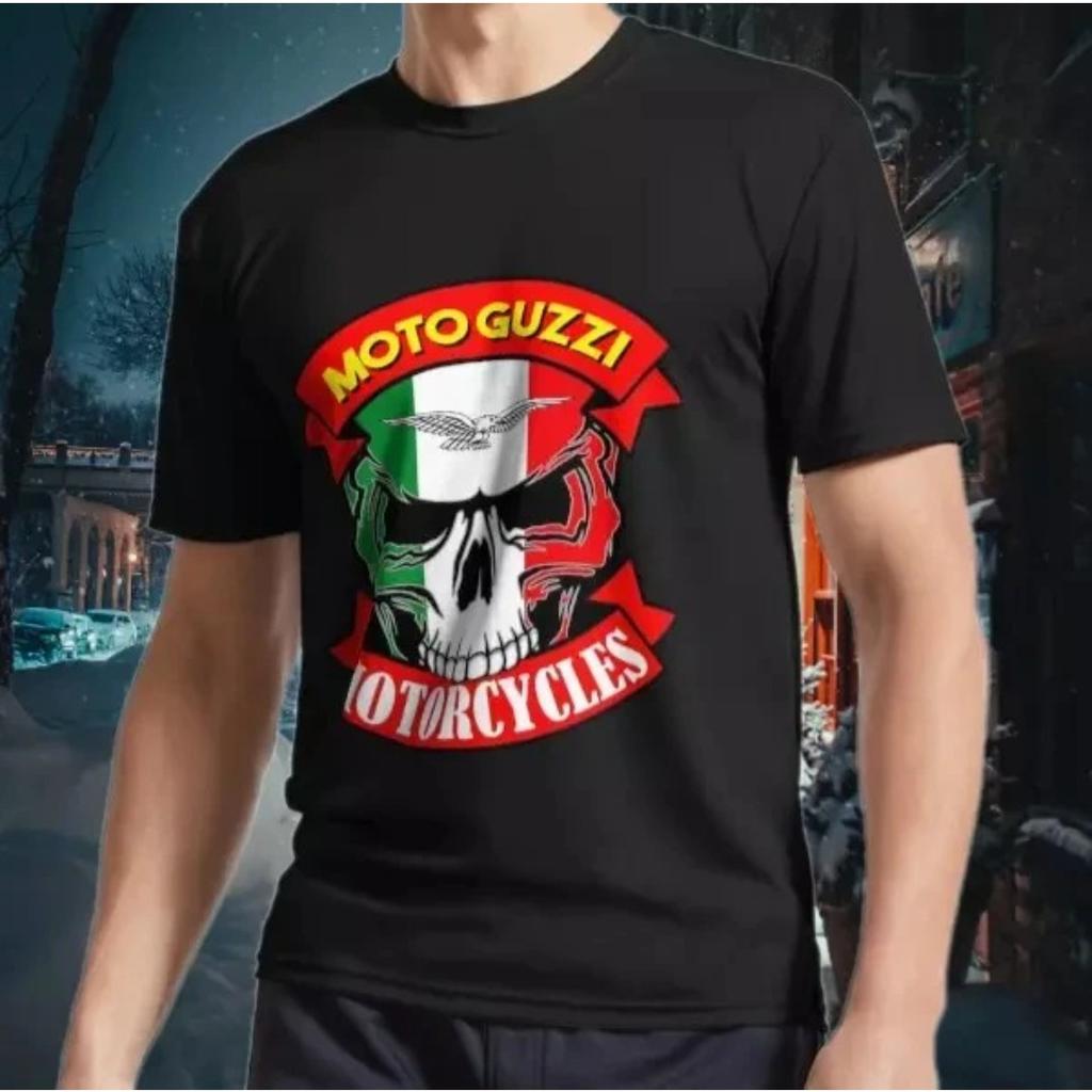 Moto Guzzi Racing Men's Black T-Shirt Size S To 4XL Men's Women's High Quality Casual Oversized Fashion CottonT Shirt Tees
