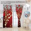 Christmas Star Pendant Print Curtains Multiple Size Living Room Insulation Easy Install Light Blocking Set Of 2 Made Polyester Machine Washable