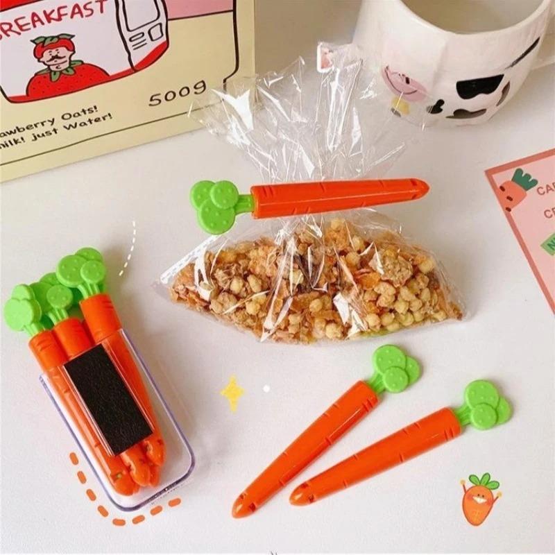 5/12PCS Snack Clip French Fry Shaped Magnetic Sealing Clips - Wall Mountable for Food Storage and Plastic Bag Freshness