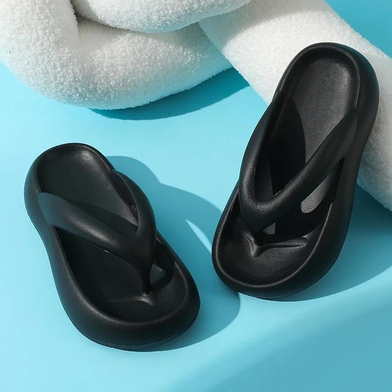 2025 Summer New! Women's Thick Sole Flip Flops - Memory Foam Stylish Thong Sandals for Beach Outdoor Fashion Wear