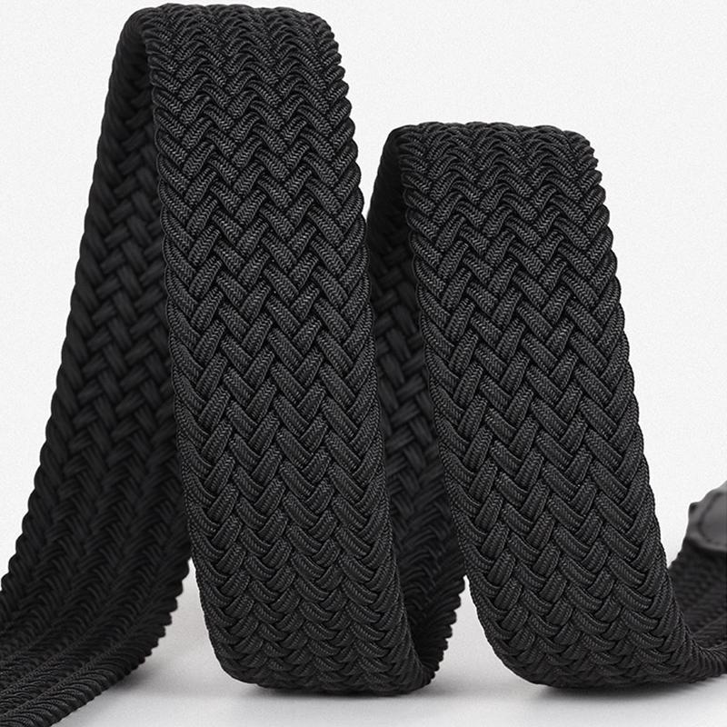 Men's Elastic Belt Canvas Casual Fashion Stretch Braided Working Belt High Quality Elastic for Pants Jeans Trouser Male Straps