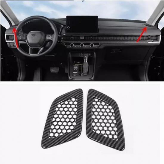 For Honda CRV CR-V 2024 Car Dashboard Air Vent Cover Trim Carbon Fiber 2pcs