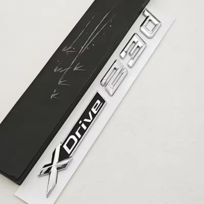 3D ABS Car Styling Logo XDrive 23i X Drive 23d Rear Trunk Badge Side Fender Emblem Decals For BMW X1 X2 X3 Exterior Accessoeies LK5