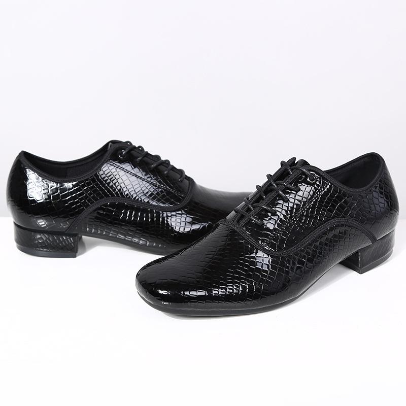 Breathable Tango Dance Shoes Men Latin Dance Shoes Snakeskin Sneakers Leather Jazz Modern Ballroom Dancing Sports Shoes Man