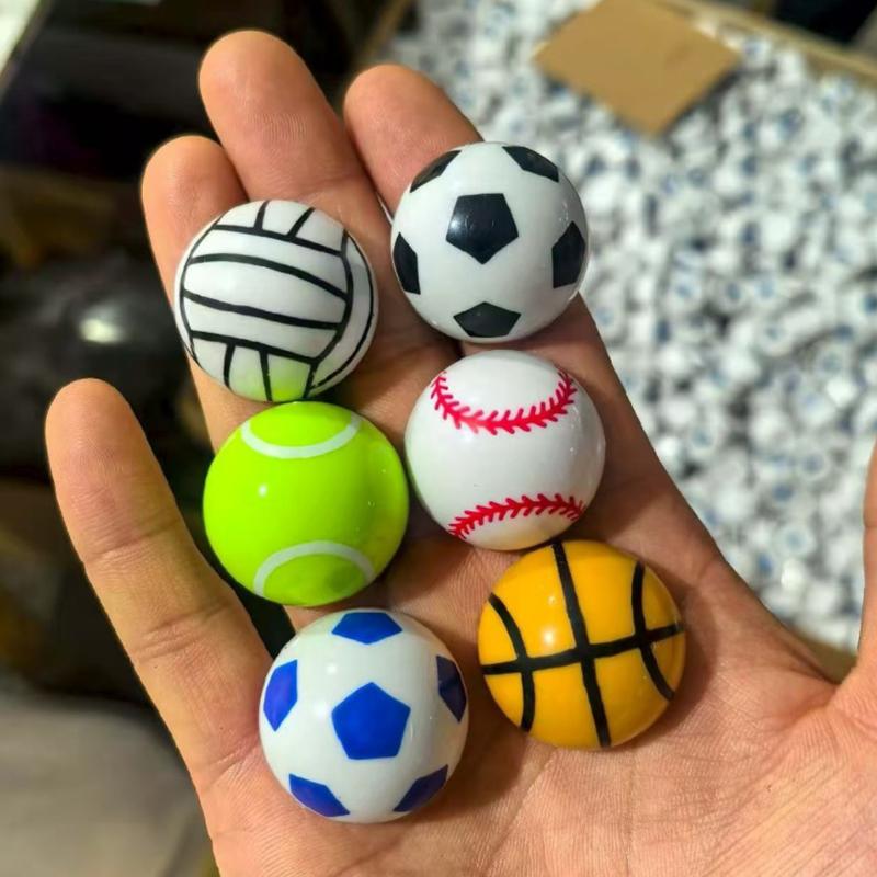Creative 3D Print Basketball Football Fidget Keychain Push Clicker Stress Relief Toy for Corporate Promotional Gift