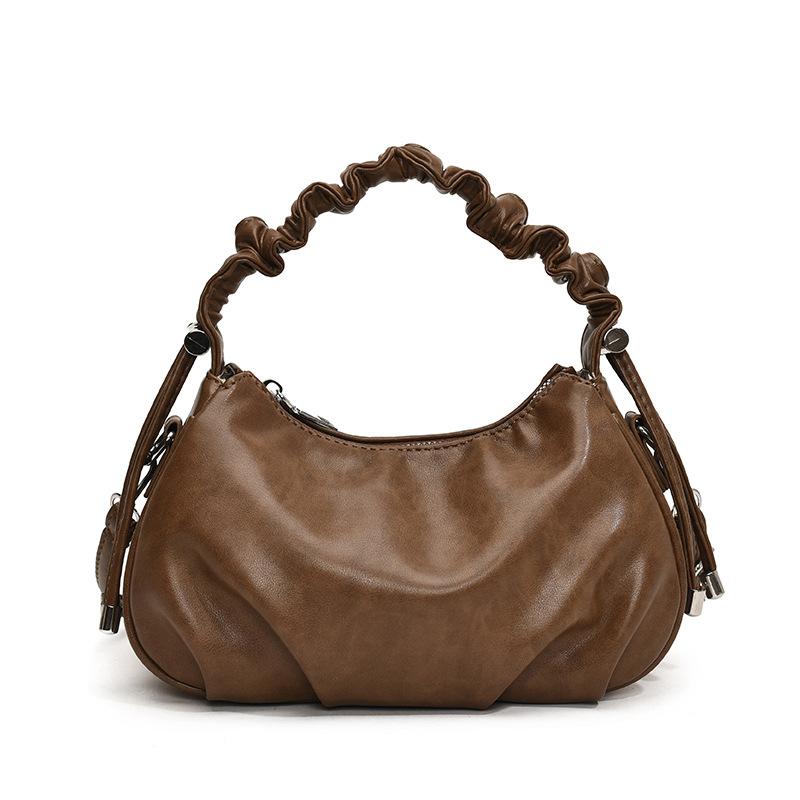 Small   Leather Crossbody Bags for Women New Fashion Autumn Winter Luxury Shoulder Bags Simple Short Handle Bags