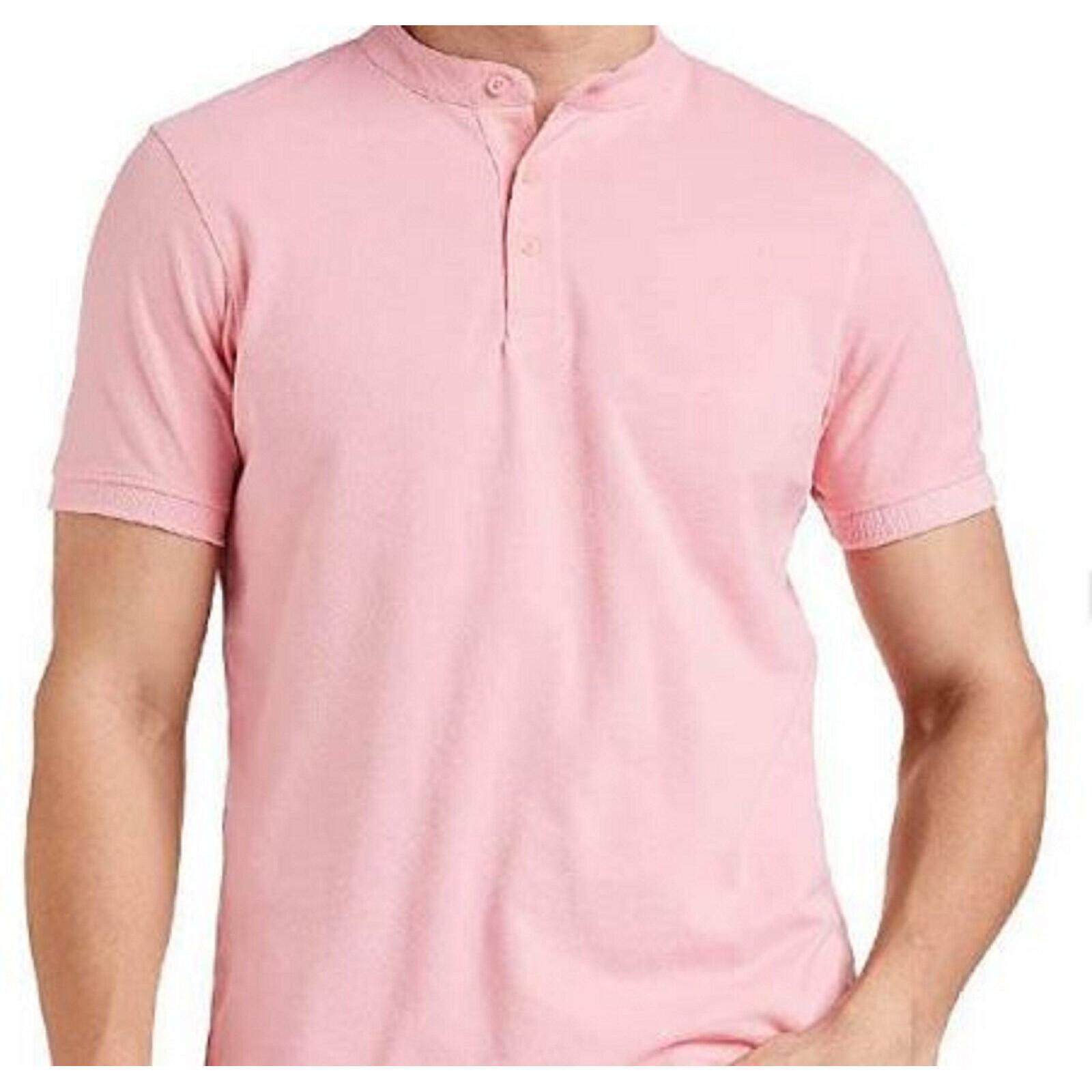

@ Regular Fit Pink TShirt With Collar Band For Men MJ-254-60%OFF