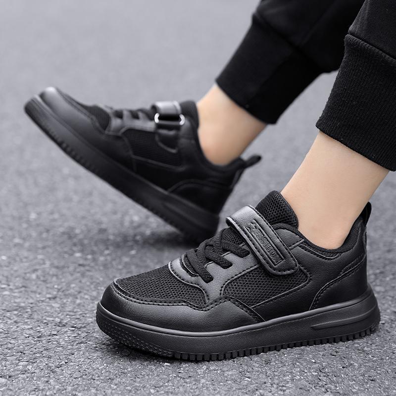 

Детские кроссовки Four Seasons Low Top Breathable для скейтбординга для детей и студентов, популярные кроссовки для бега, для мальчиков и девочек, удобные кроссовки для спортзала 28 чёрный