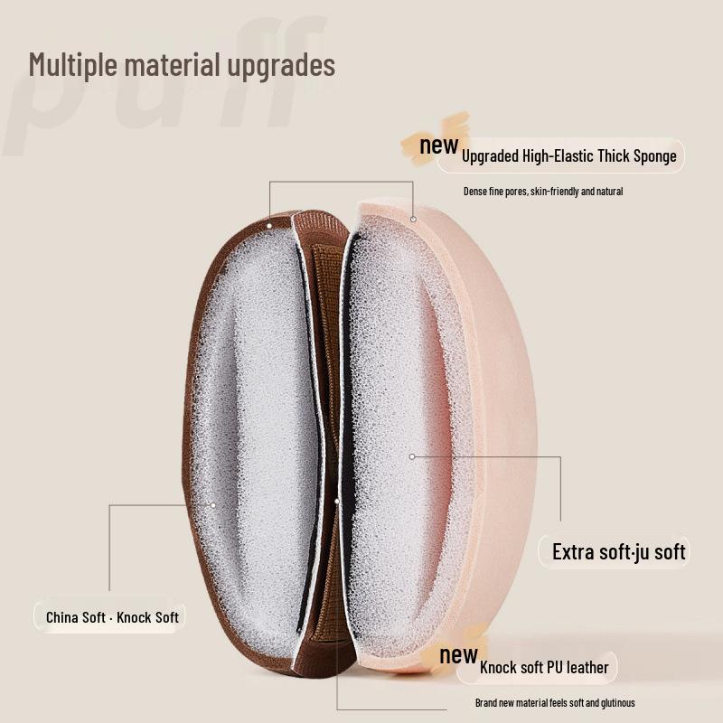 GECOMO Gegmeng Meika Puderquasten-Set: Nass-/Trockenanwendung, Hautfreundlich, Langlebig, Nicht absorbierend, Weiche Make-up-Schwämme.