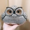 Full Diamond Gold/Silver Clutch Crystal Evening Bags Owl Shape Women Wedding Bag Purse WHTUOHENG Rhinestone Lady Dinner Clutche