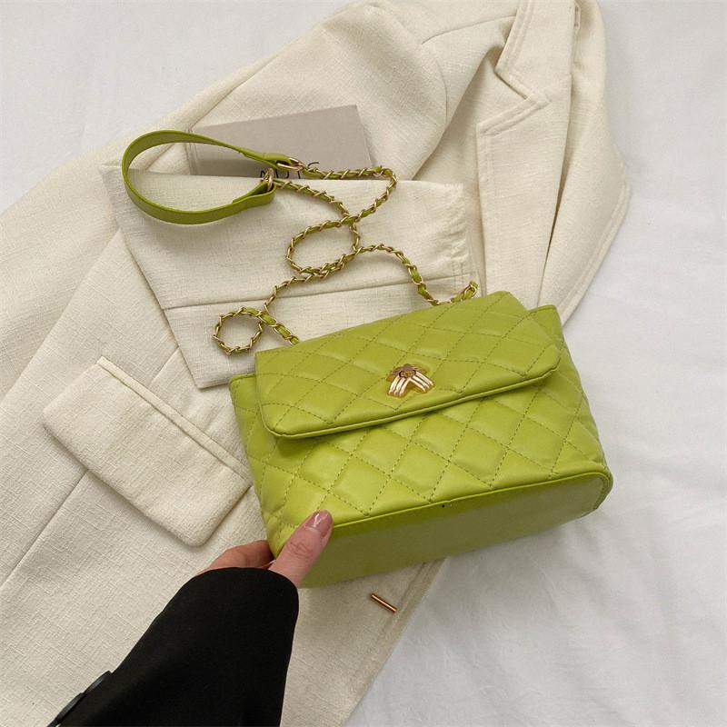 Stylish Pu Leather Ladies Shoulder Bag Summer 2023 Trendy Crossbody Chain Bag