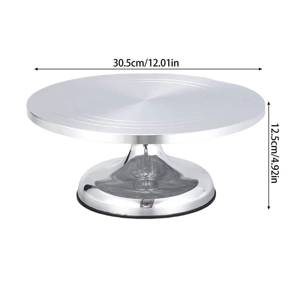 Drehbarer Kuchenständer aus Aluminiumlegierung für Dekoration und zum Drehen von Gebäck und Cupcakes Backzubehör