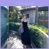 White Sleeveless Aline Dress With Polyester Fabric For Summer Vacation And Casual Wear