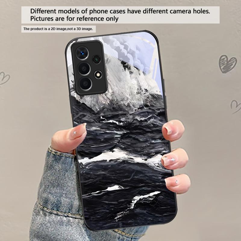 Abstrakte Moderne Wellen Für Samsung Galaxy A30 A31 A32 A33 A34 A35 A42 A30s A20 A25 A26 A51 A56 A54 A72 A73 A70 Glas Handyhülle