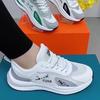 Mesh sports and leisure shoes 2025 new Korean version of fly-woven breathable soft-soled dad shoes foreign trade women's shoes