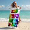 Personalized Customized Proof Beach Towel with Sprunki Themed Pattern - Soft, Absorbent,quick-drying,perfect Swimming,camping&bathing