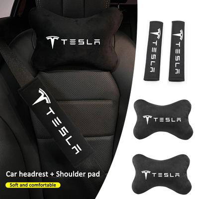 New Fashion Car Seat Belt Protection Shoulder Pad Headrest Neck Pillow For Model 3 Model S Model Y Model X Roadster SpaceX