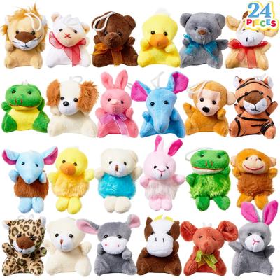 24 Pcs Mini Animal Plush Toys 3 Inch Stuffed Animals Bulk for Kids Birthday Party Favors Gifts Pinata Fillers
