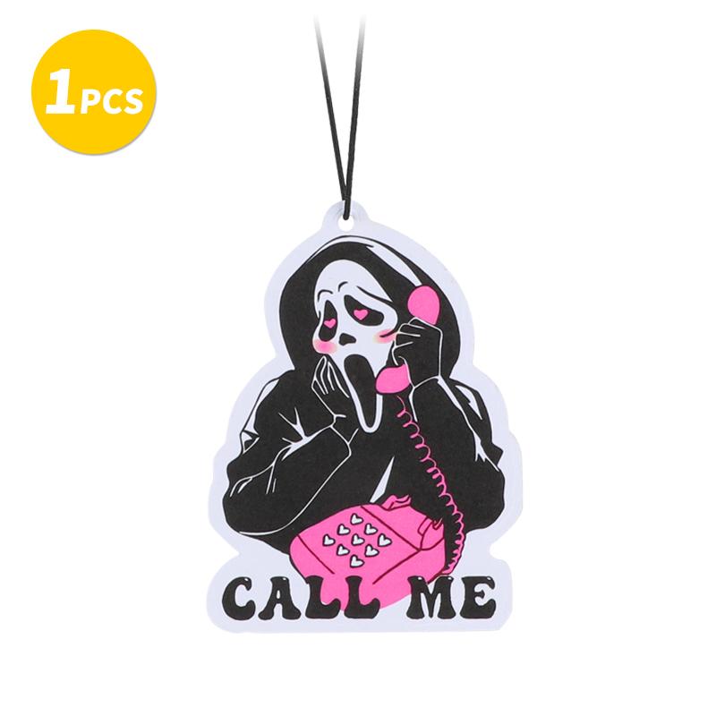 Car Air Fresheners - Pink Ghost Cute Car InteriorAccessories Hanging Scents Anime Freshener Automotive Room Decor