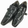 Mr.JUNKO Monk Strap Business Shoes [27.0/Black] Leather Dress Shoes(USED)