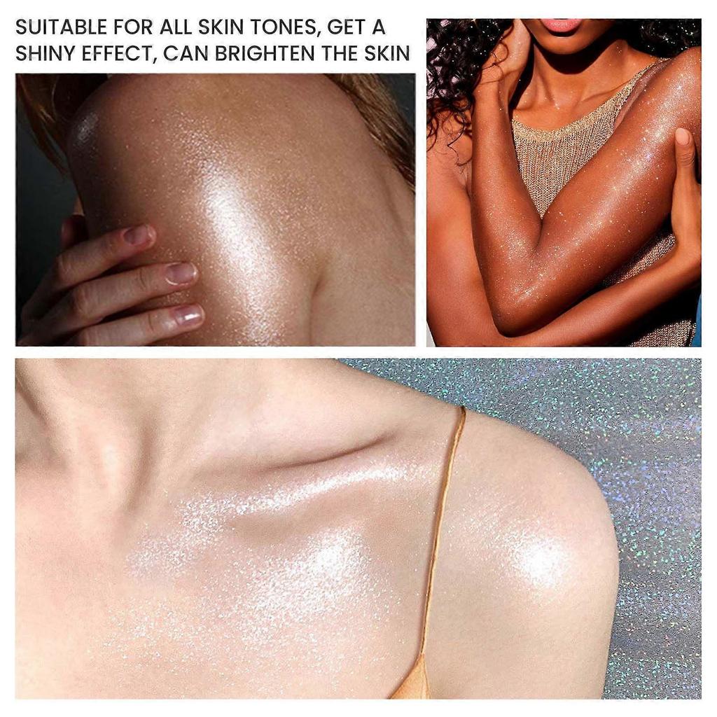 Jaysuing Körper-Schimmer-Spray Nachtclub Party Haut Schlüsselbein Highlighter Mehrfarbiges Glitzer-Spray